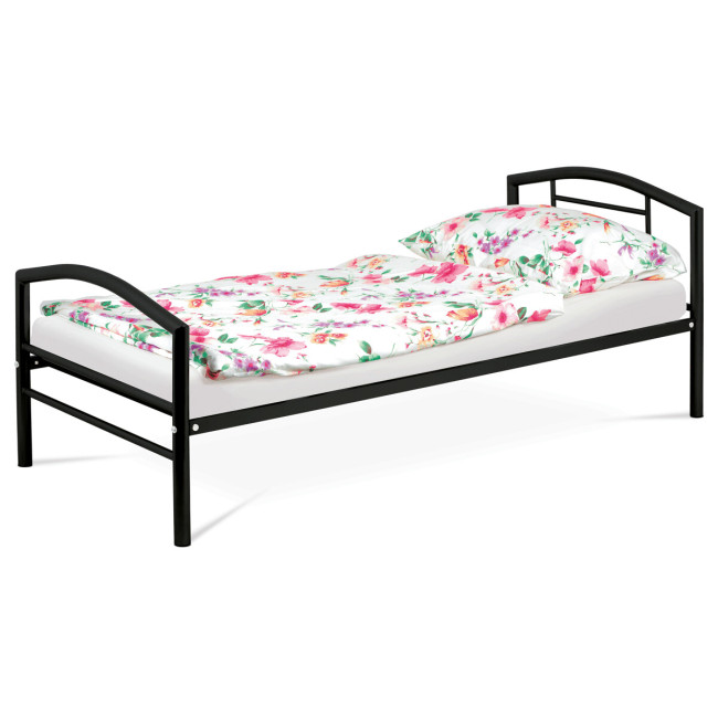 Levně Kovová postel 90 cm černá BED-1900 BK