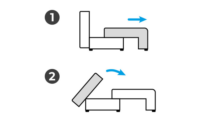 Trojmiestna rozkladacia sedačka NEO Mikro cappuccino