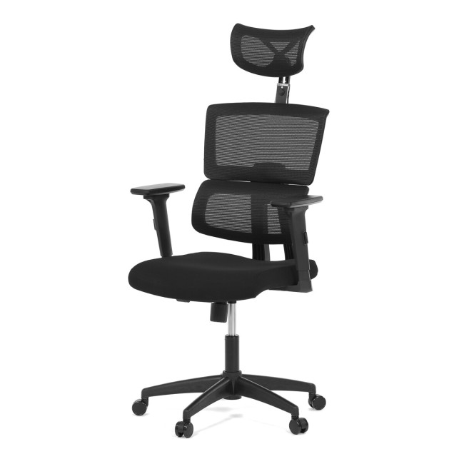 Levně Kancelářská židle černá KA-B1025 BK