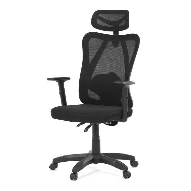 Levně Kancelářská židle černá KA-R215 BK