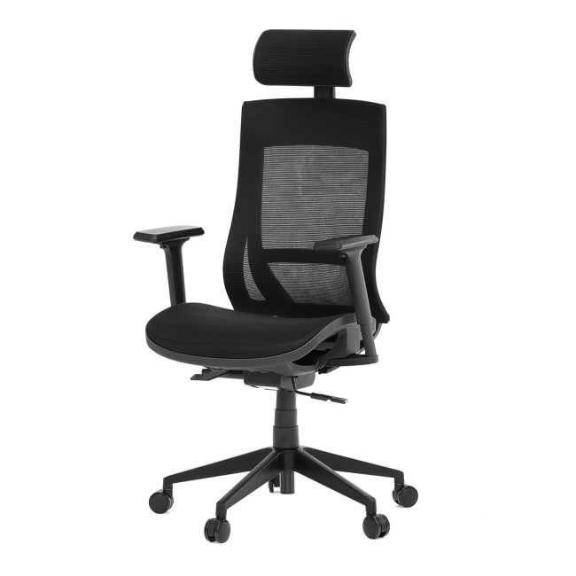 Levně Kancelářská židle černá KA-W002 BK