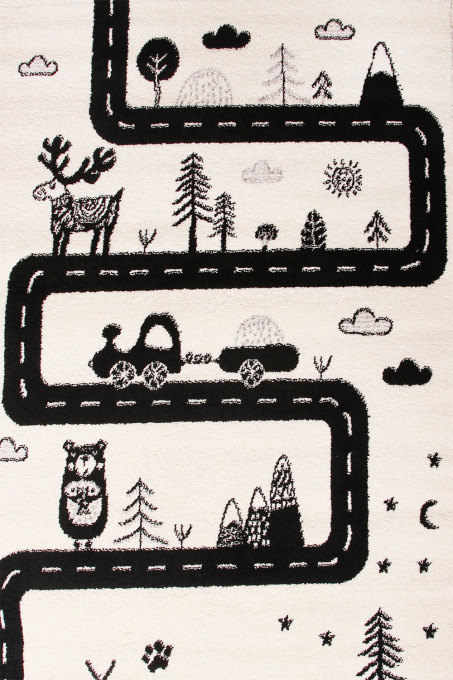 Detský koberec Kiddy H046A svetlosivý