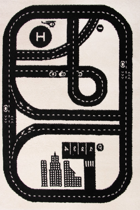 Detský koberec Kiddy H050A svetlosivý