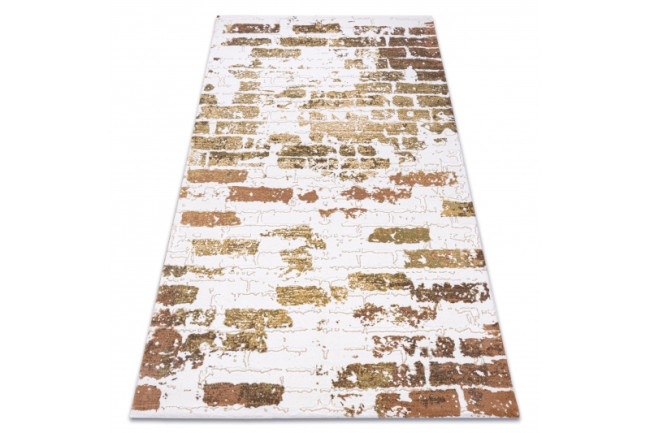 Koberec AKRYL DIZAYN 125/5057 slonová kosť / zelený