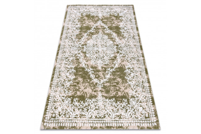 Koberec AKRYL DIZAYN 143 zelený/ slonová kosť