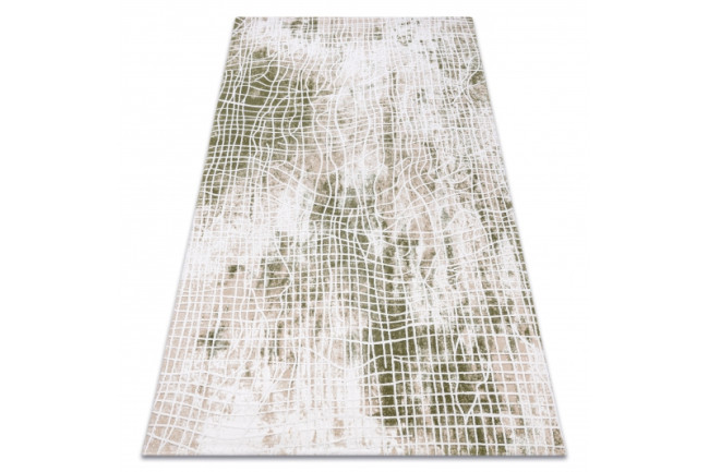 Koberec AKRYL USKUP 9483 slonová kosť/ zelený