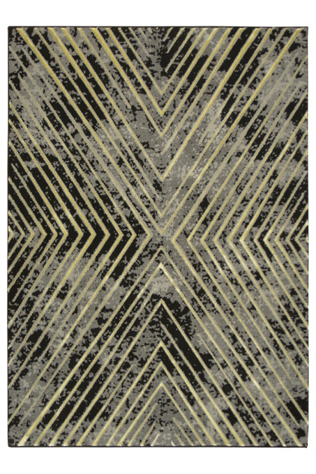 Koberec Allora Plus B832A čierný / žltý