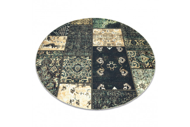 Koberec ANTIKA Ancient Olive patchwork zelený