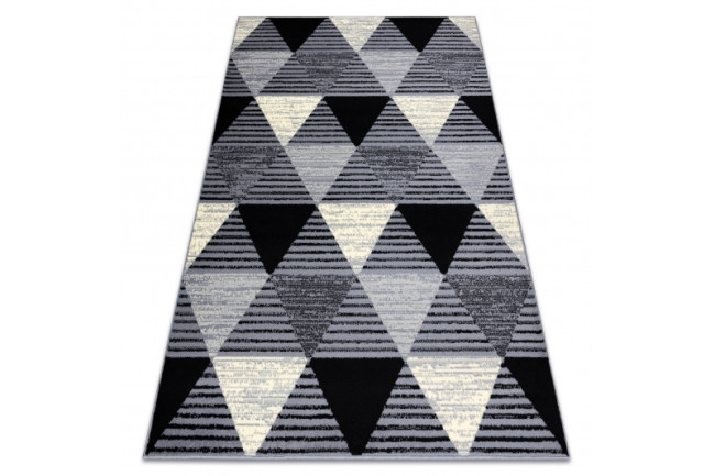 Koberec BCF BASE 3986 Geometric sivý / čierny