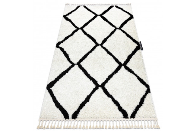 Koberec BERBER CROSS biely Fredzle berber marokánsky