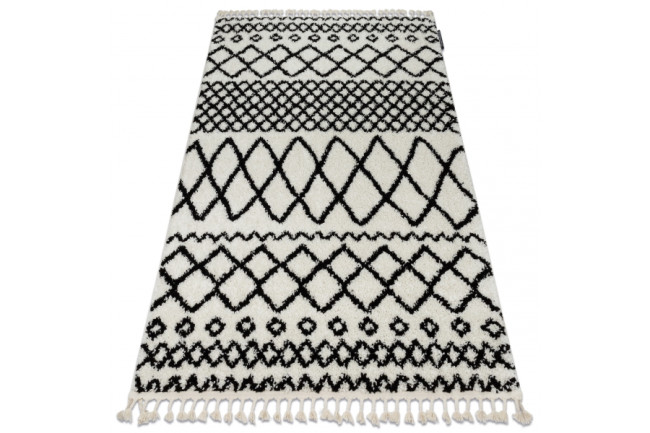 Levně Koberec BERBER SAFI N9040 bílý / černý Fredzle berber marokánský