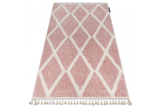 Koberec BERBER TROIK A0010 ružový / biely Fredzle berber marokánsky