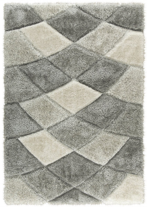 Koberec California Shaggy P428B sivý / krémový