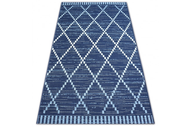 Koberec COLOR 47268/309 Romby štvorce nebeský