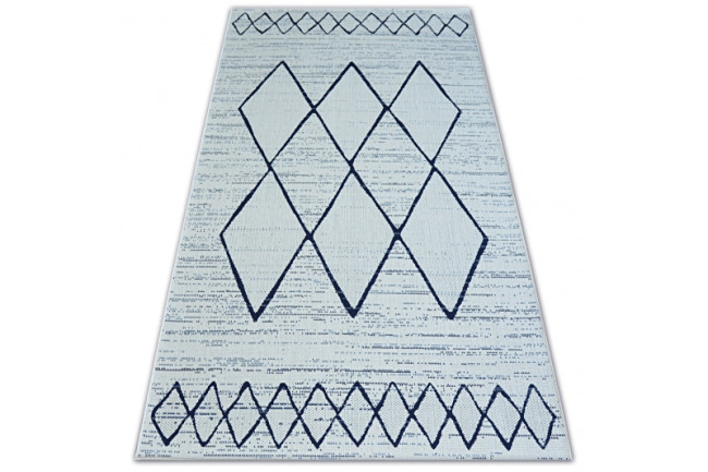 Koberec COLOR 47272/396 Romby štvorce biely