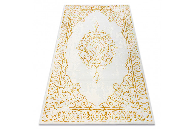 Koberec CORE 6268 Ramka, ornament - slonia kosť / zlatý