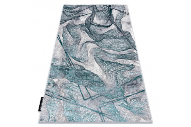 Koberec DE LUXE 621 sieť - sivý / zelený