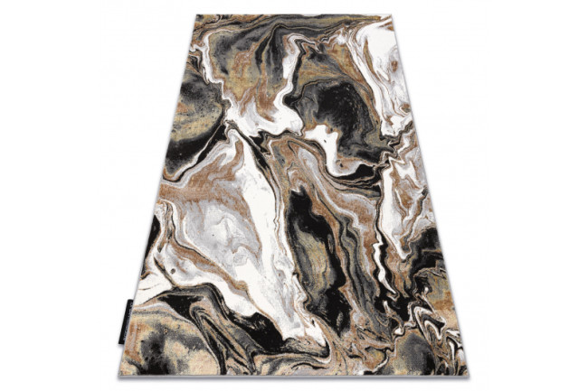 Koberec DE LUXE 622 Abstrakcia - krém / zlatý