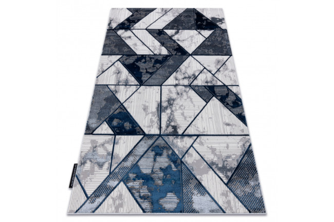 Koberec DE LUXE 632 geometrický - krém / granát