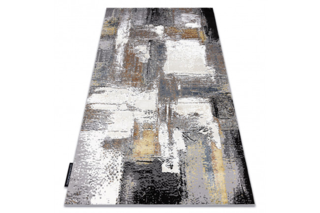 Koberec DE LUXE 633 Abstrakcia - krém / zlatý