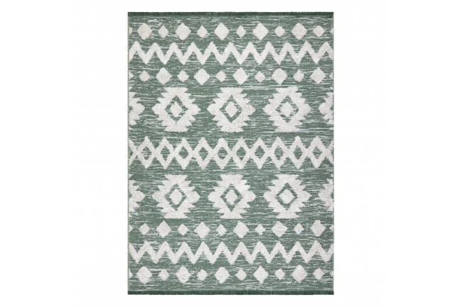 Koberec EKO SIZAL MOROC zigzak 22319 zelený/krém