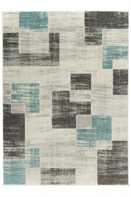 Koberec EMILY 2340A tyrkysový / sivý
