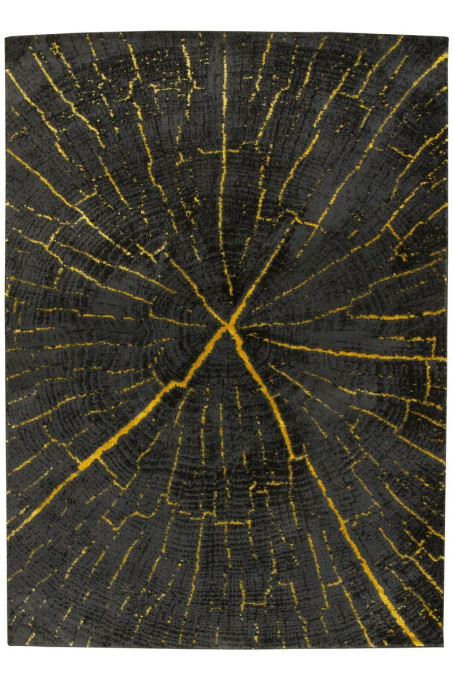 Koberec FESTIVAL 2642A Zlatý peň zlatý / čierný
