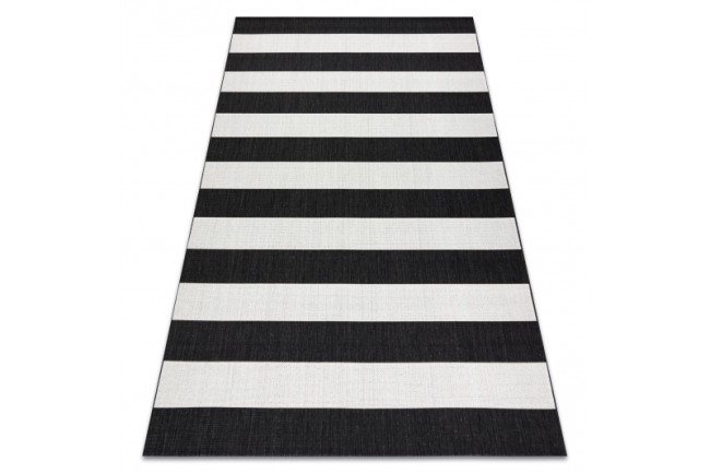Levně Koberec Floorlux sizal flat 48644/690 - Pásy černo bílý