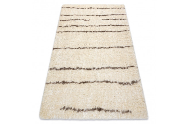 Koberec FLUFFY 2371 shaggy paski - krém / béžový