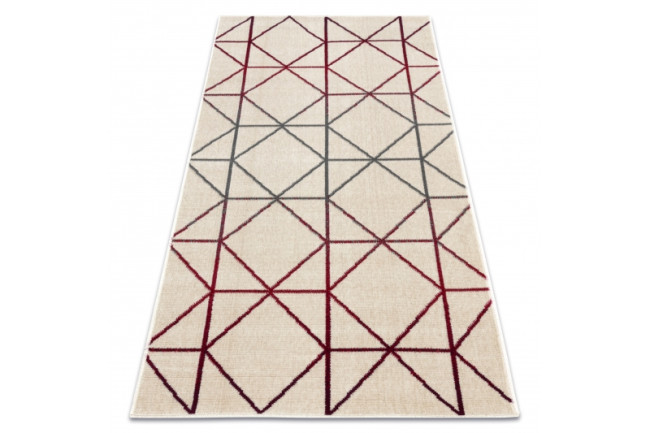 Koberec GINA 21242561 geometrický béž / červený / sivý