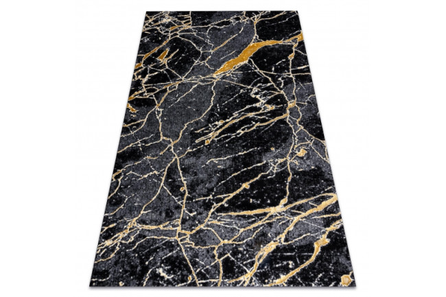 Koberec GLOSS 529A 82 mramor glamour - čierny, zlatý