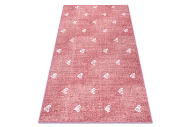 Koberec HEARTS Jeans - ružový