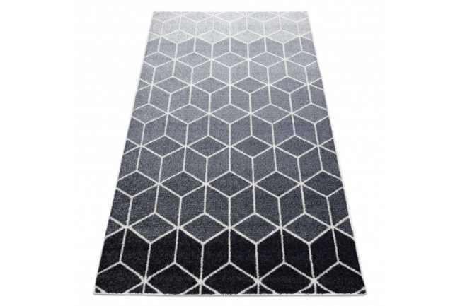 Koberec HEOS 78590 krém / strieborný / antracit CUBE KOCKA