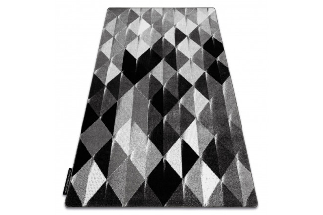 Koberec INTERO PLATIN 3D Trojuholníky sivý
