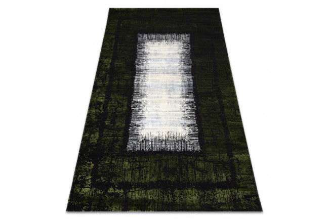 Koberec JAVA 1523 Ramka zelený / slonia kosť