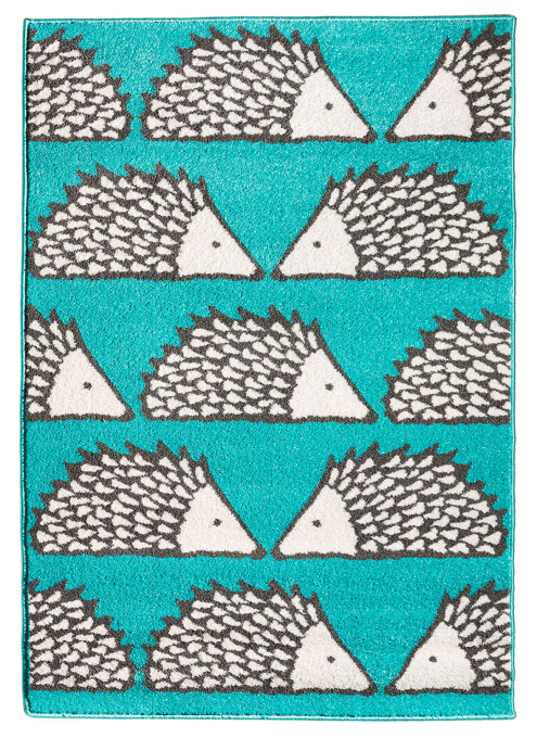 Koberec JEŽKOVIA tyrkysový