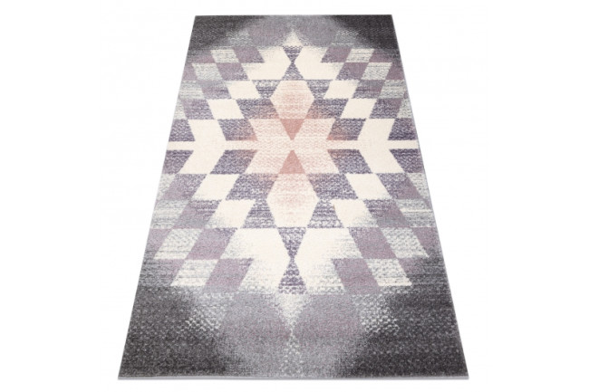 Koberec KAKE 25812757 Geometric Romby 3D fiolet/sivý/ružový