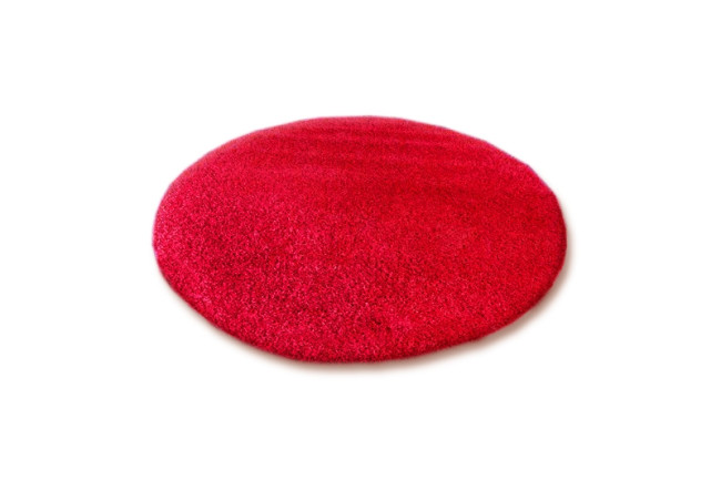 Koberec kruh SHAGGY červený