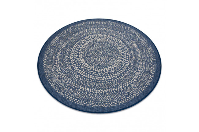 Koberec kruh SIZAL FLAT 48834591 modrý