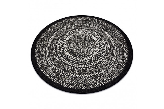 Koberec kruh SIZAL FLAT 48834690 čierny