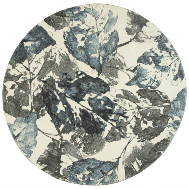 Koberec Lístie sivý / granátový