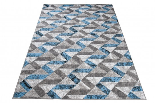 Koberec MAYA Q544B PP EYM modrý / sivý / biely