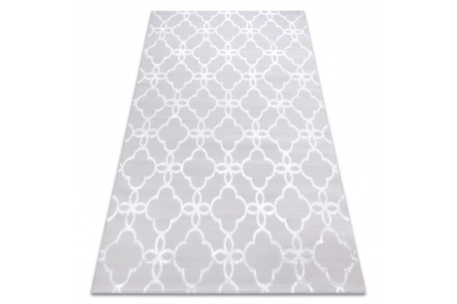 Koberec MEFE 8504 KONICZYNA, kvietky - sivý / biely