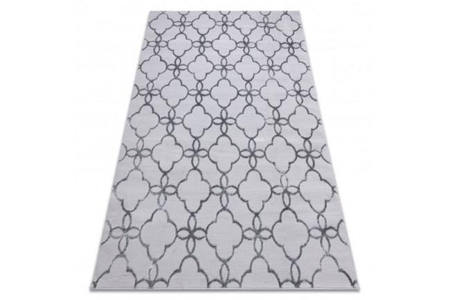 Koberec MEFE 8504 KONICZYNA, kvietky - tmavo sivý