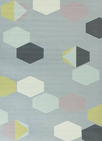 Koberec Melody romby sivý / viacfarebný