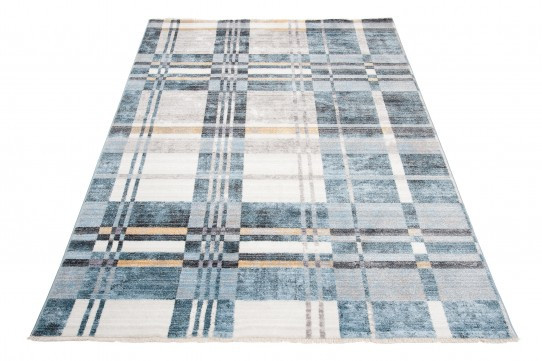 Koberec MYSTIC 3545B tmavomodrý / svetlomodrý
