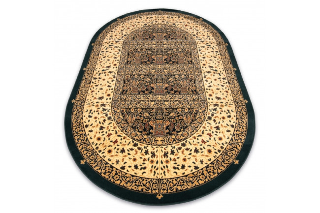 Koberec oválny POLONIA VITRÁŽ smaragd