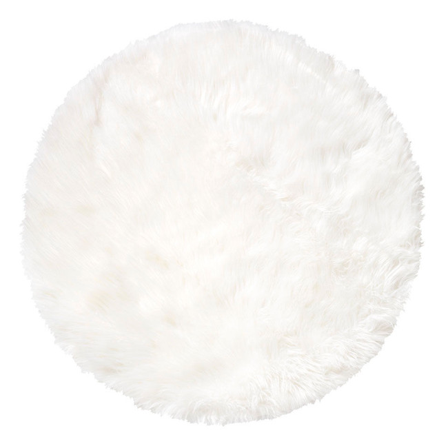 Koberec PEAU DE MOUTON 2 kruh biely