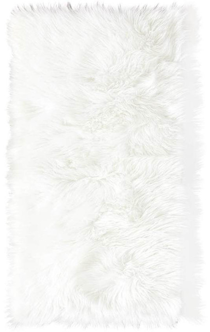 Koberec PEAU DE MOUTON biely
