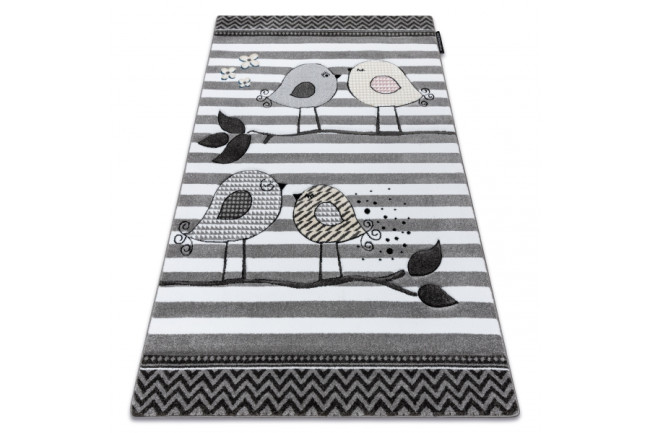 Koberec PETIT BIRDS VTÁČIKY sivý